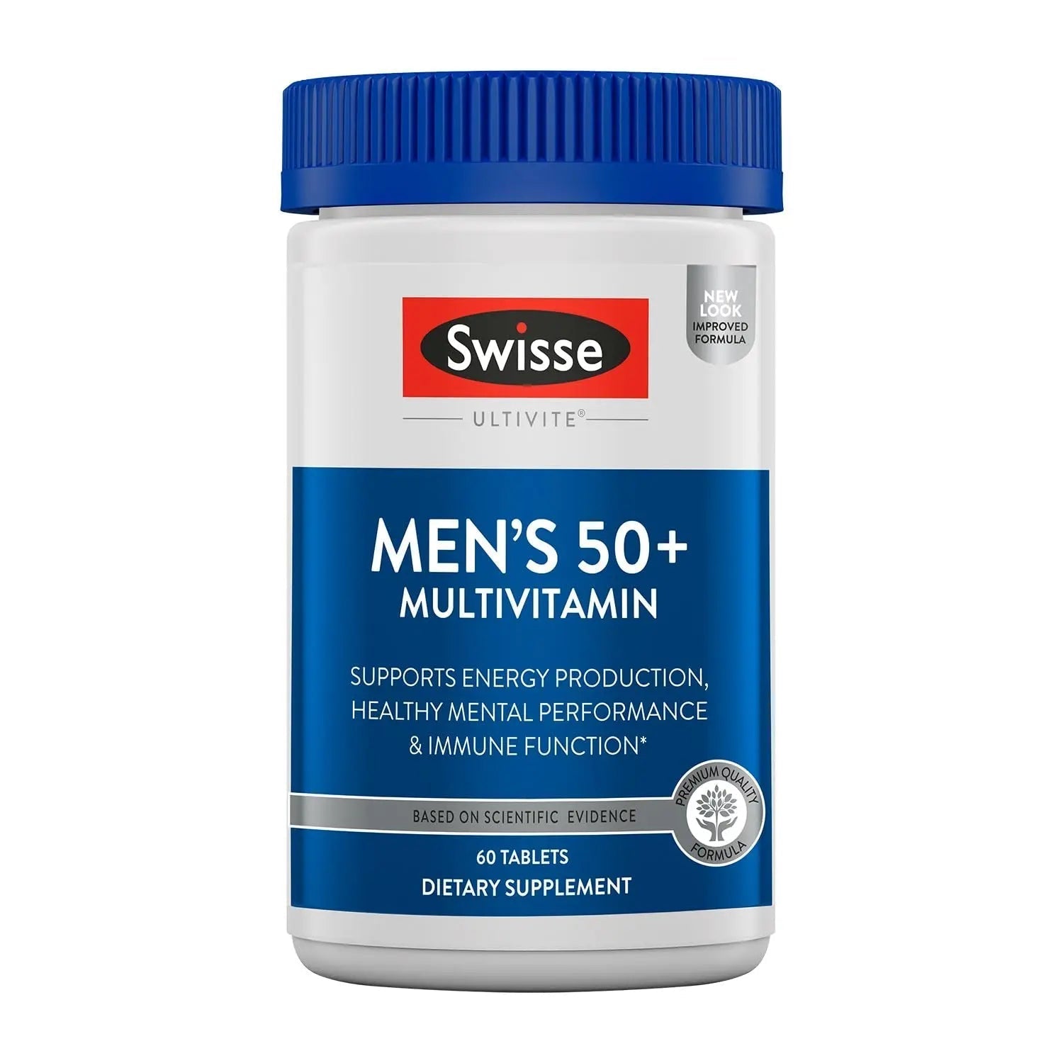 Swisse Daily Multivitamin for Men 50 and Over | 39 Vitamins, Antioxidants and Minerals + Adaptogens | Energy & Immune Support | SwisseAu supplements