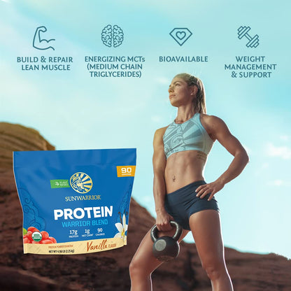 Sunwarrior Vegan Organic Protein Powder Plant-Based | BCAA Amino Acids Hemp Seed SunwarriorUS supplements
