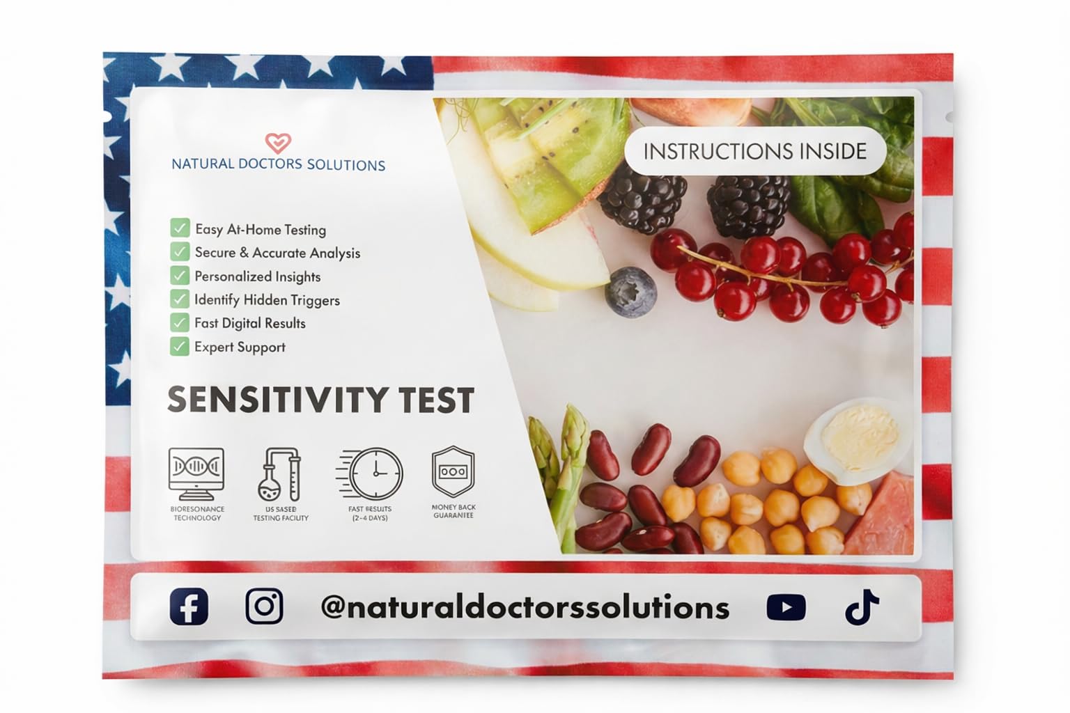 Advanced 1000 Item Food Sensitivity Test Digital Hair Analysis At Home Collection Food Environmental Metals Minerals and Additives Sensitivity Insights 24 to 48 Hour Results NATURAL DOCTORS SOLUTIONSAu supplements