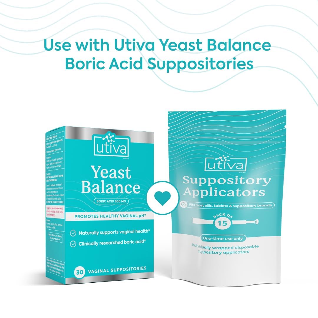 Szio+ Utiva Suppository Applicators – Disposable Vaginal Suppository Applicators – Hygienic Individually Szio+Au supplements