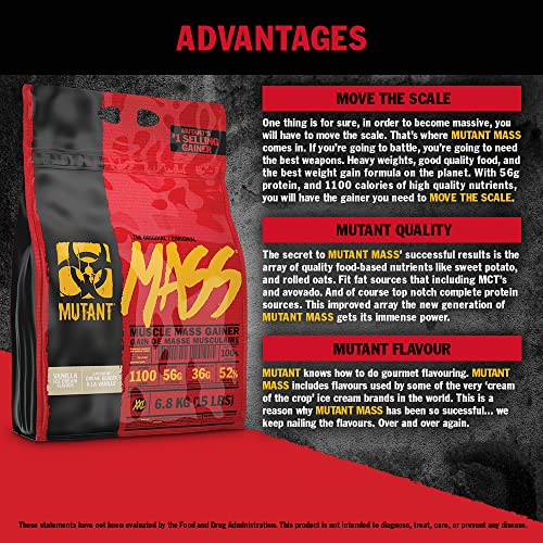 MUTANT Mass Weight Gainer Protein Powder, High-Calorie Workout Shakes MutantAu supplements