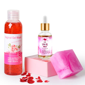 Feminine Wash & Yoni Oil & Yoni Soap Set for Women, Yoni Wash for Vaginal Ph Balance Remove Odor BASSIAu supplements