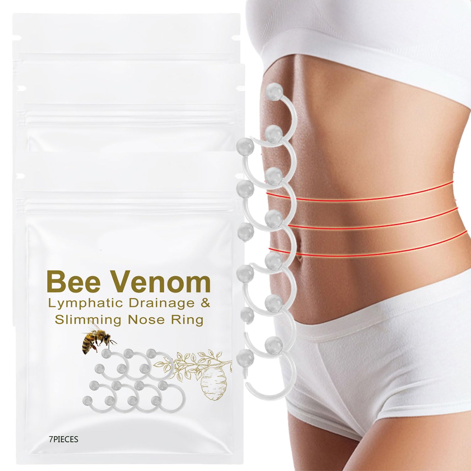 Bee Venom Slimming Nose Ring GGPM Bee Venom Lymphatic Drainage & Slimming Nose Ring Bee Venom GenericAu supplements