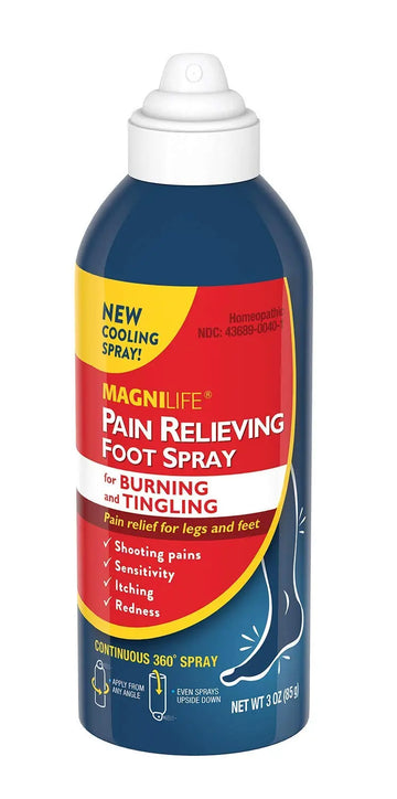 MagniLife Pain Relief Foot Spray, 3 oz, Pain Relief for Burning, Tingling or Sensitivity in Feet and Legs, No Alcohol Cooling Spray Moisturizes Dry, Cracked Heels MagniLifeAu supplements