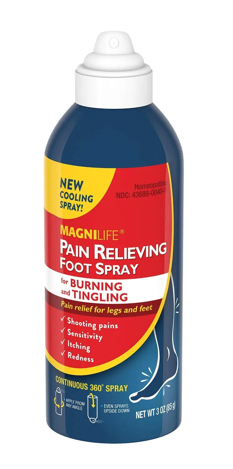 MagniLife Pain Relief Foot Spray, 3 oz, Pain Relief for Burning, Tingling or Sensitivity in Feet and Legs, No Alcohol Cooling Spray Moisturizes Dry, Cracked Heels MagniLifeAu supplements