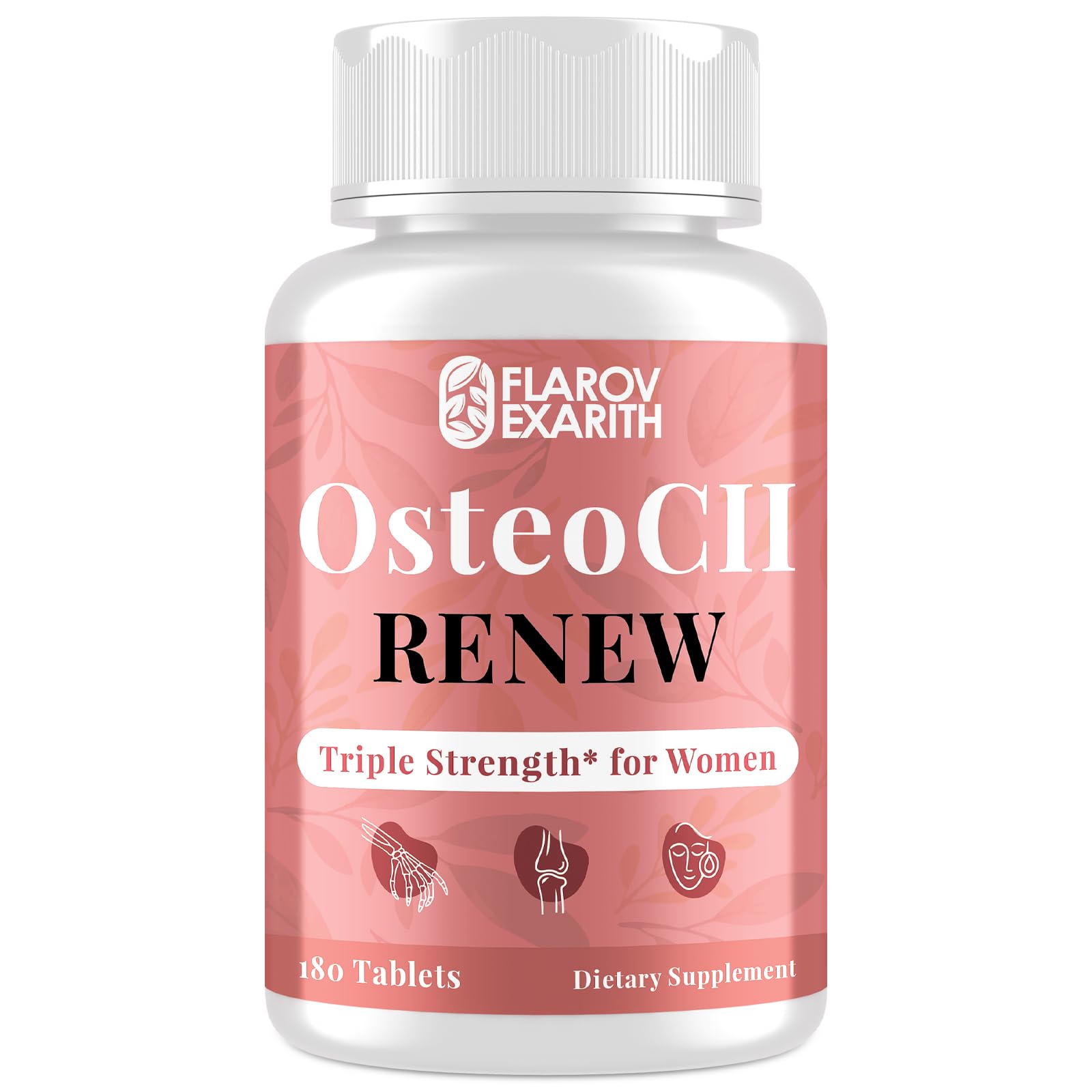 Joint Supplements for Women OsteoCII Renew Triple Strength – Advanced Joint, Bone & Skin Formula – Collagen, Glucosamine, Chondroitin, Calcium, MK-7, Vitamin D3, Hyaluronic Acid, 180 Tablets FlarovexarithAu supplements