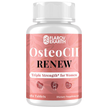 Joint Supplements for Women OsteoCII Renew Triple Strength – Advanced Joint, Bone & Skin Formula – Collagen, Glucosamine, Chondroitin, Calcium, MK-7, Vitamin D3, Hyaluronic Acid, 180 Tablets FlarovexarithAu supplements