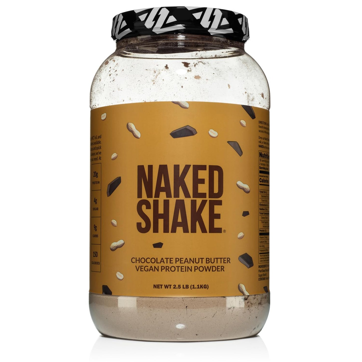 Naked Shake - Chocolate Peanut Butter Protein Powder - Vegan Protein Powder from US NAKEDUS supplements