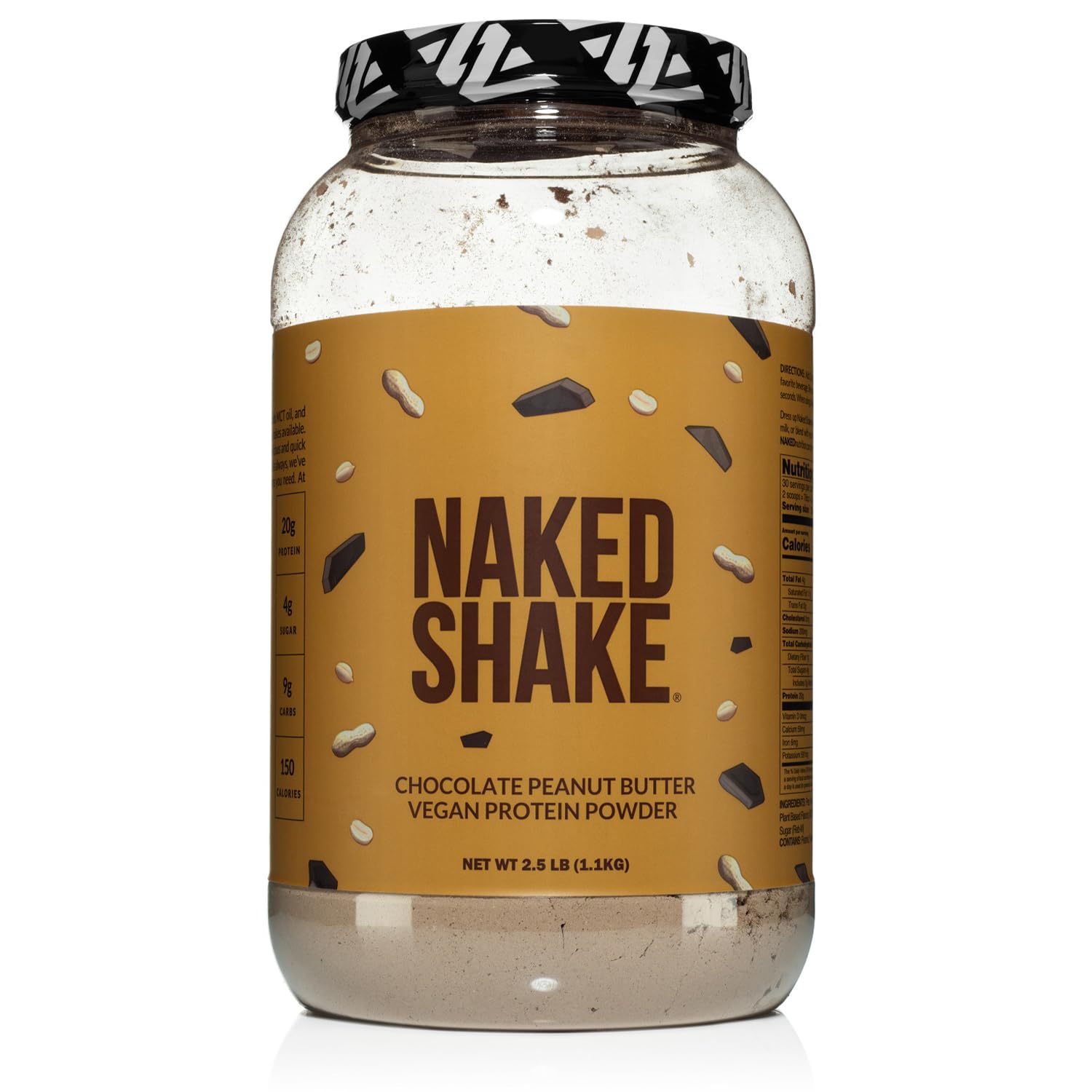 Naked Shake - Chocolate Peanut Butter Protein Powder - Vegan Protein Powder from US NAKEDUS supplements