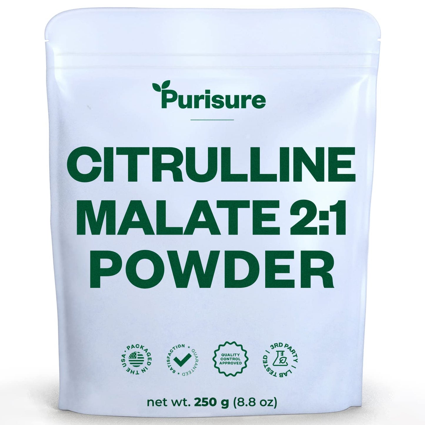 Purisure L-Ctrulline Powder 250g, Premium Citrulline 2:1 Malate Supplement for Strength PurisureUS supplements