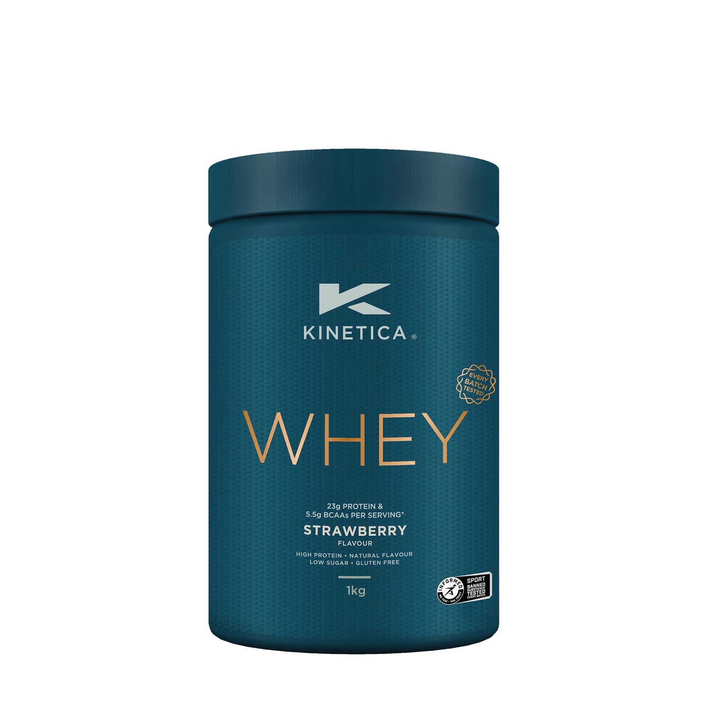 Kinetica Premium Whey Protein Powder | Grass Fed | Strawberry | 1kg | 33 Servings KineticaUS supplements