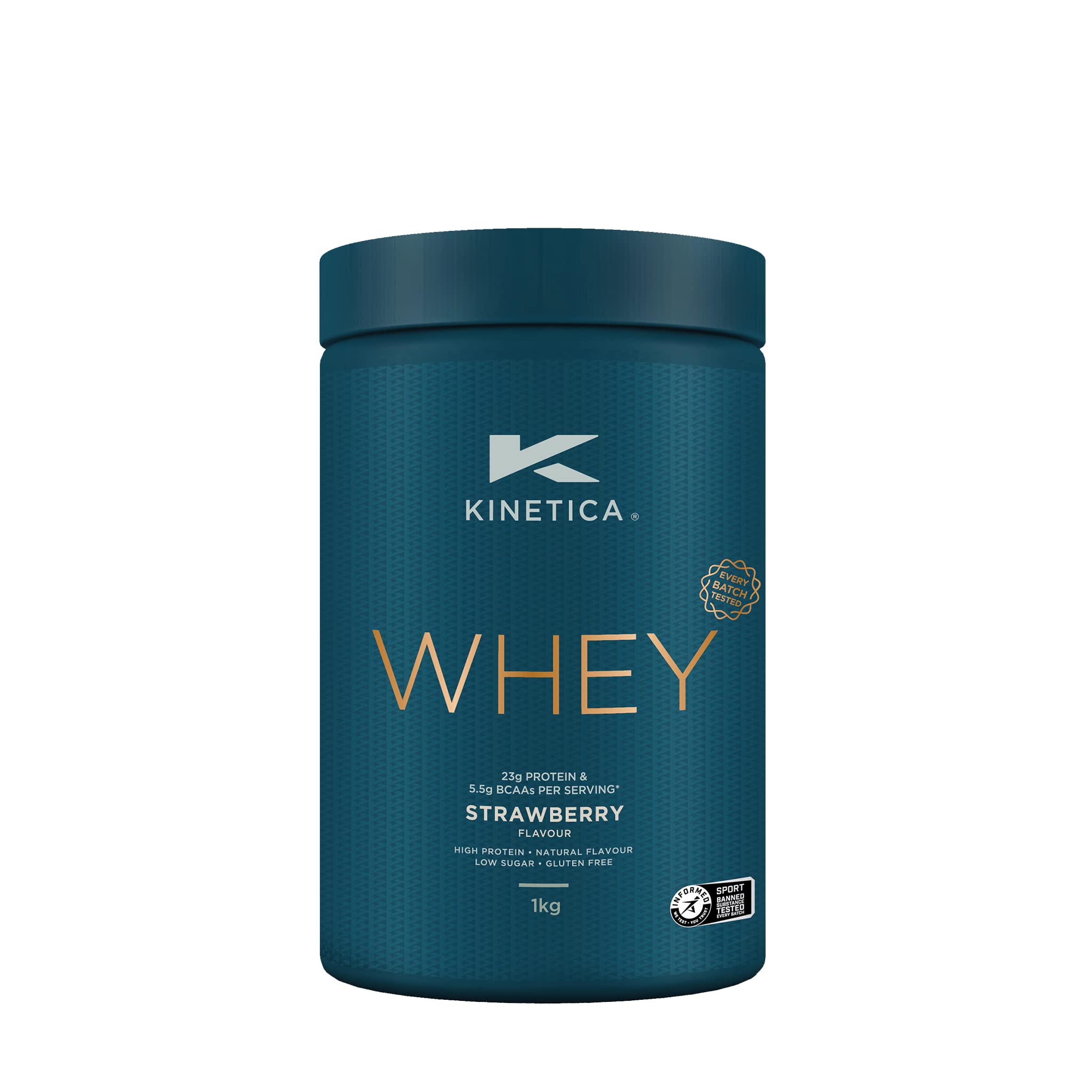 Kinetica Premium Whey Protein Powder | Grass Fed | Strawberry | 1kg | 33 Servings KineticaAu supplements