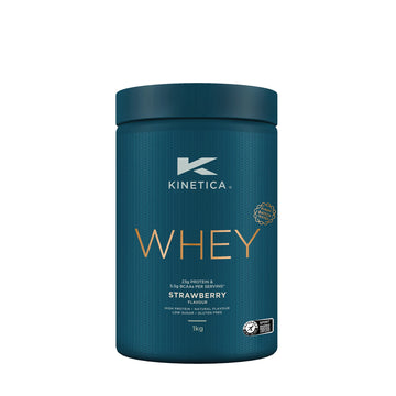 Kinetica Premium Whey Protein Powder | Grass Fed | Strawberry | 1kg | 33 Servings KineticaAu supplements