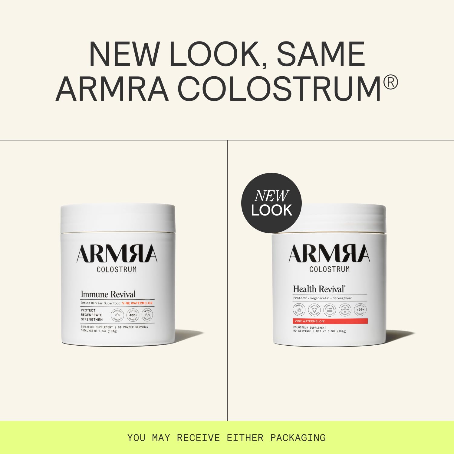 ARMRA Colostrum Powder | Vine Watermelon | Gut Health & Bloating | Skin & Hair | Immunity | Keto, Gluten & Fat-Free | 90 Servings ARMRAUS supplements