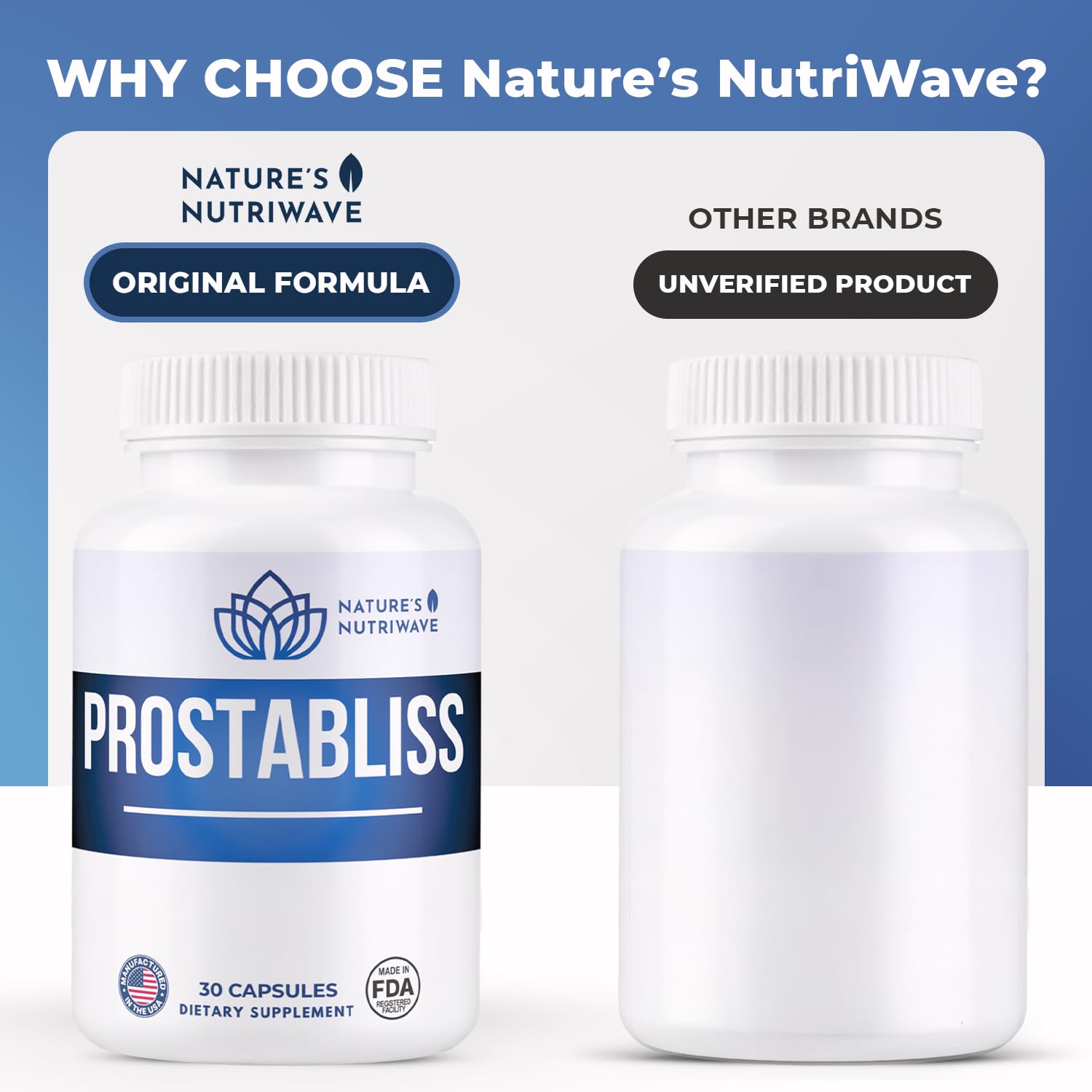 Prostabliss – 100% Natural Herbal Supplement with Zinc, Green Tea, Milk Thistle & Ginseng – Made in USA – 30 Capsules, 1 Month Supply Nature’s NutriWaveAu supplements