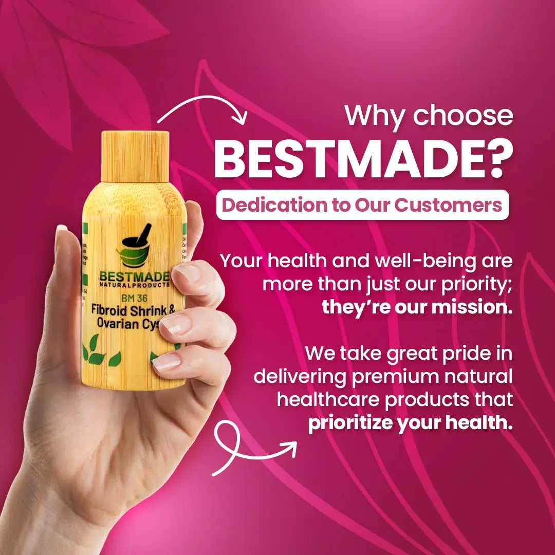 Fibroid Shrink & Ovarian Cysts BM36 - Helps Shrink Fibroids and Ovarian Cysts, Balance Estrogen Levels and Prevent Regrowth, Support for Menstrual Pain and Painful Intercourse, 30 mL Drops | Bestmade Bestmade Naturalproducts.comAu supplements