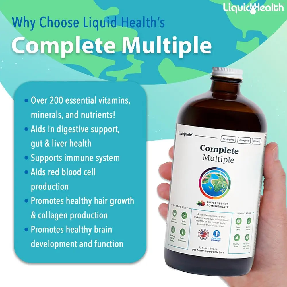 LIQUIDHEALTH Complete Multiple & Mega Energy B-Complex Daily Liquid Vitamins Bundle for Adults - Immune System Support, Increase Energy, Gut & Heart Health LIQUIDHEALTHAu supplements