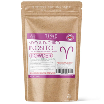 Myo & D Chiro Inositol Powder - Clinically Proven - PCOS Support - 6X More D Chiro Time HealthUS supplements