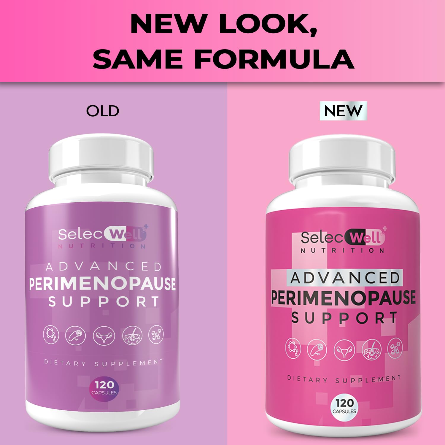 Perimenopause & Menopause Support Supplement for Women – Multi‑Symptom Relief with Black Cohosh & Red Clover Isoflavones | Ashwagandha Adaptogen & Herbal Blend | Hormone Balance Support | 120 Capsules SelecWellAu supplements