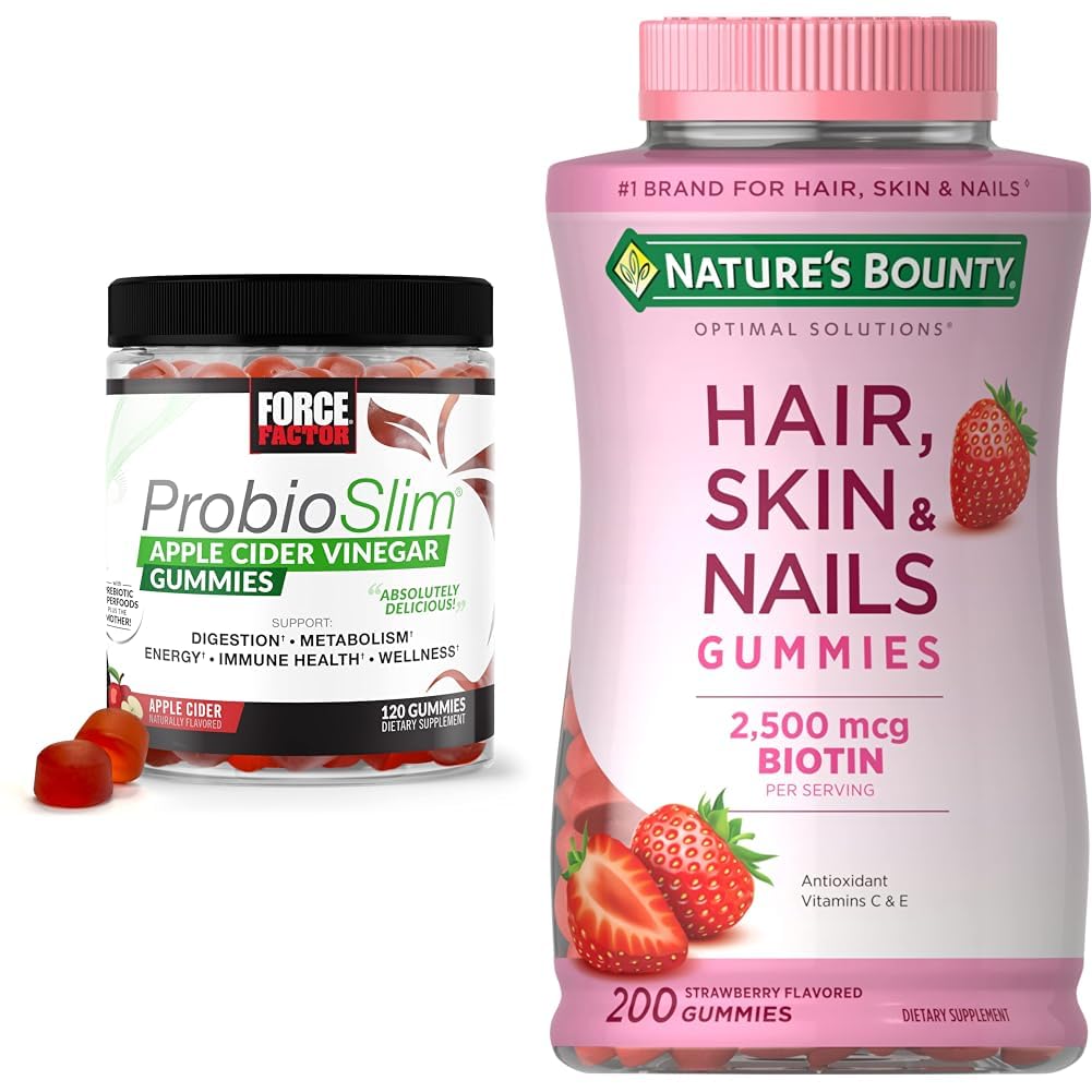 Force Factor ProbioSlim Apple Cider Vinegar Gummies with Organic, LactoSpore & Nature' Force FactorUS supplements
