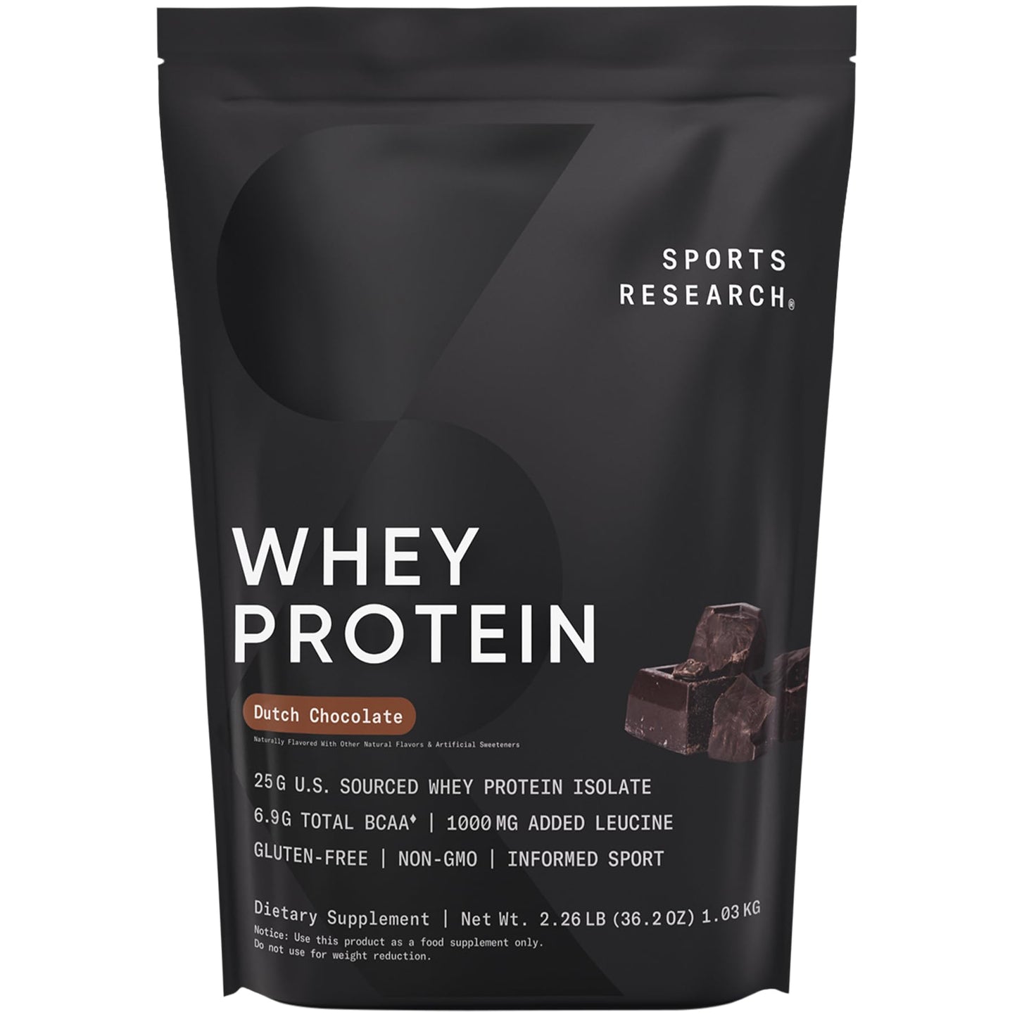 Sports Research Whey Protein Isolate - Sports Nutrition Protein Powder 25g per Serving Sports ResearchUS supplements