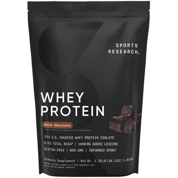 Sports Research Whey Protein Isolate - Sports Nutrition Protein Powder 25g per Serving Sports ResearchUS supplements