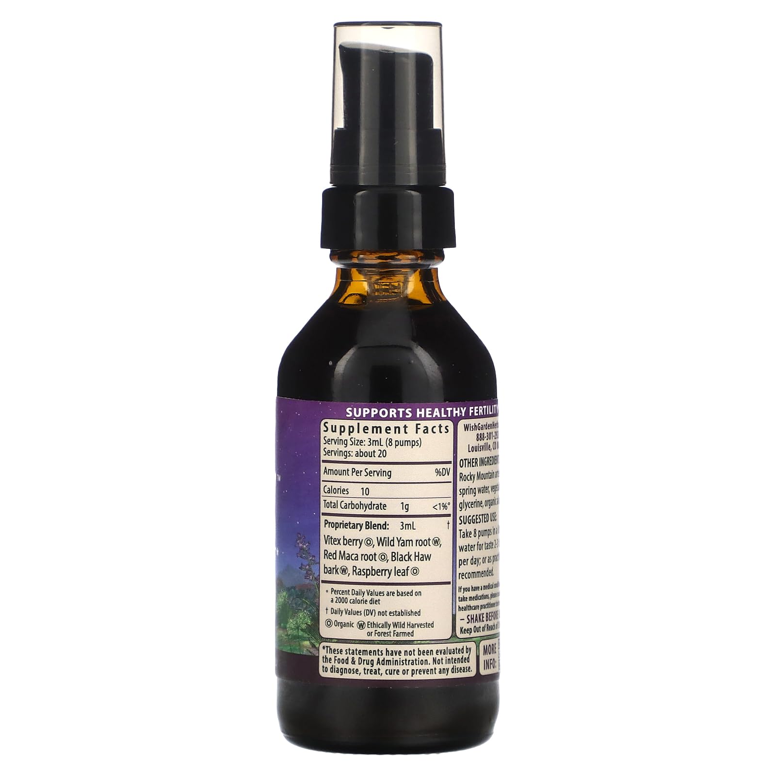 WishGarden Herbs Fertility Prep - All-Natural Fertility Herbal Supplement with Vitex, Red Maca & Raspberry Leaf, Supports Healthy Hormone Balance for Women, Optimal Uterine Health & Conception, 2oz WishGardenAu supplements