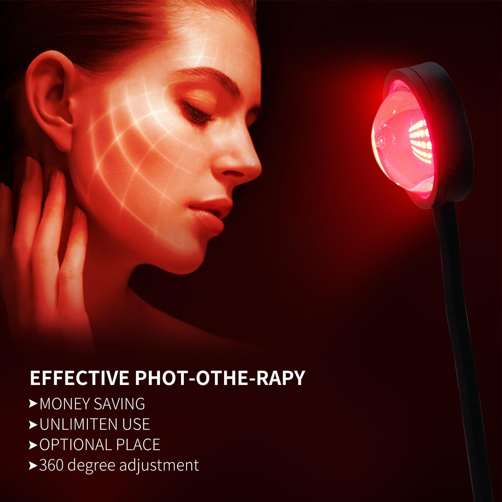 WTINTELL Red Light Therapy for Face, 660nm LED Red Light Therapy Light with Clip, Suitable WTINTELLAu supplements