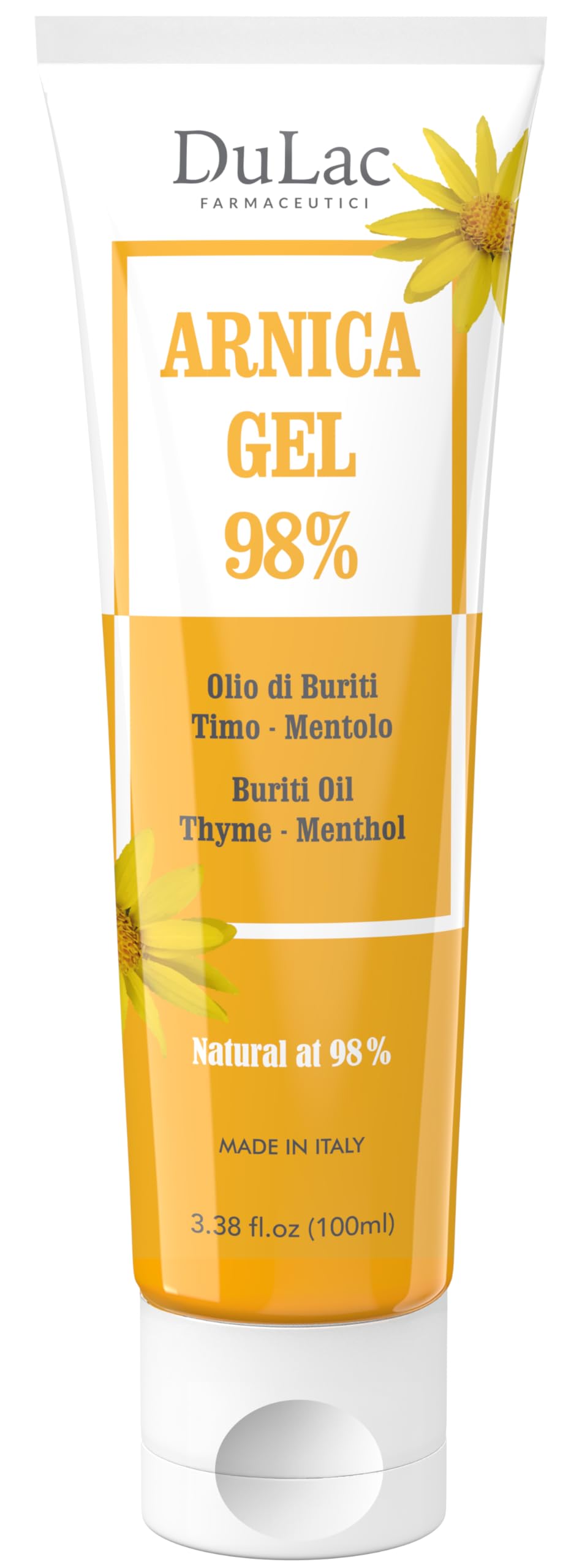 Dulac Arnica Body Massage Gel – Water-Based Cosmetic Massage Gel with Arnica Montana, Fast-Absorbing Lightweight Texture, Non-Greasy Feel, Dermatologically Tested, 3.38 Fl Oz DULÀC FARMACEUTICI 1982Au supplements