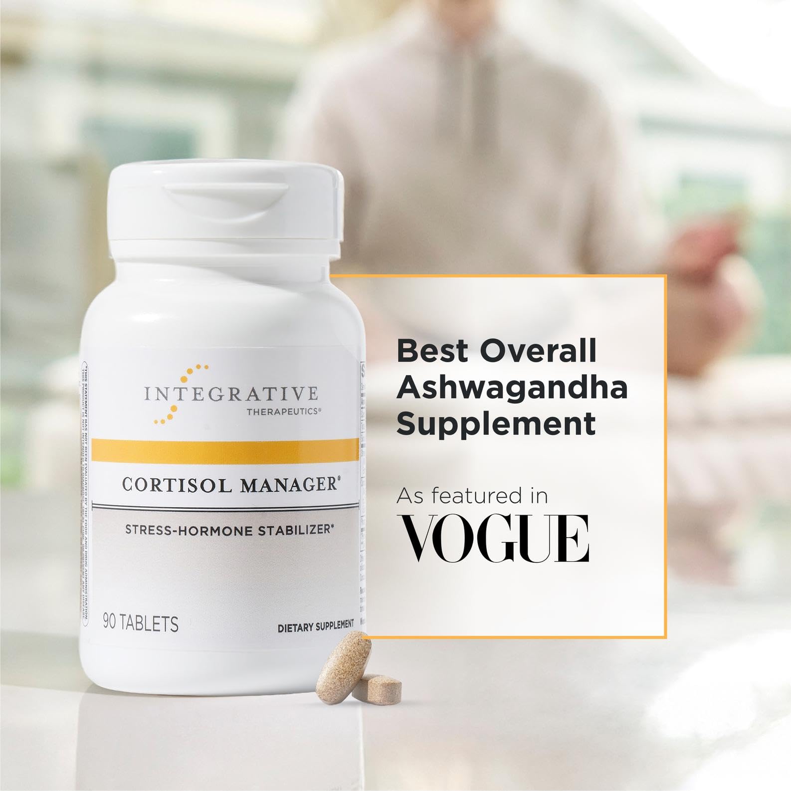 Integrative Therapeutics Cortisol Manager - Balance Cortisol & Support Relaxation for Restful Sleep* - Includes Ashwagandha & L-Theanine for Confidence with Less Stress* - 90 Tablets (45 Servings) Integrative TherapeuticsAu supplements