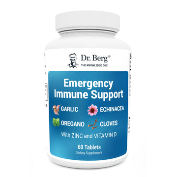 Dr. Berg Emergency Immune Support w/Echinacea - Potent Blend of Herbal Extracts (Warning: Strong Herbal Smells) - Immune Support Supplement Includes 2,000 IUs of Vitamin D & 10mg of Zinc - 60 Tablets Dr. Berg NutritionalsAu supplements