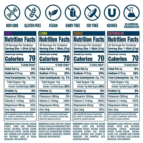 DripDrop Hydration - Electrolyte Powder Packets - Watermelon, Berry, Orange, Lemon DripDropUS supplements