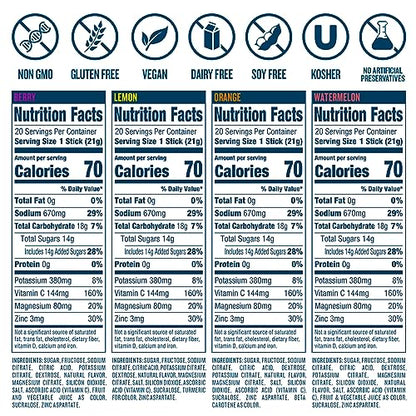 DripDrop Hydration - Electrolyte Powder Packets - Watermelon, Berry, Orange, Lemon DripDropUS supplements