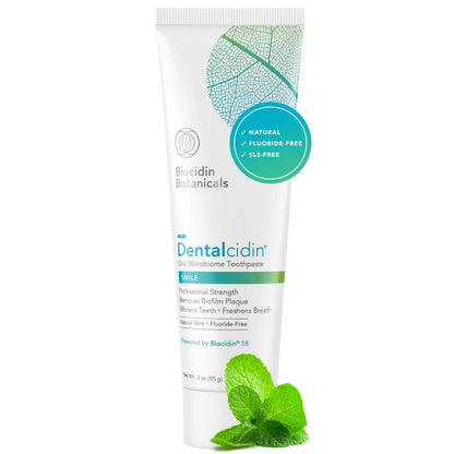 Biocidin Dentalcidin Fluoride Free Teeth Whitening Toothpaste for Adults - Plant-Based Toothpaste - Promote a Healthy Oral Microbiome, Remove Biofilm Plaque (3 Oz) Bio-Botanical ResearchUS supplements