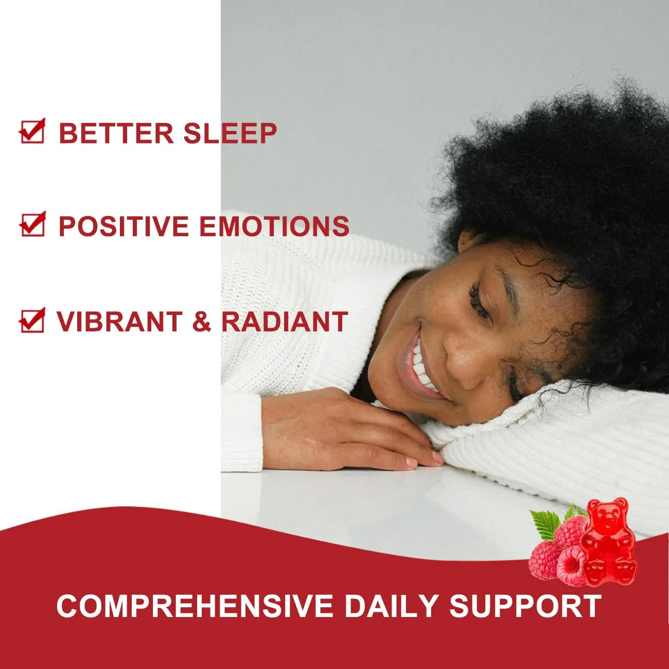 Cofure Triple Magnesium Complex 900 mg, Magnesium Glycinate, Citrate, Malate with Potassium, Calcium, Vitamin B6 for Calm & Sleep - Vegan, Non-GMO, Gluten Free - 120 Raspberry Gummies for Adults Cofurenz supplements