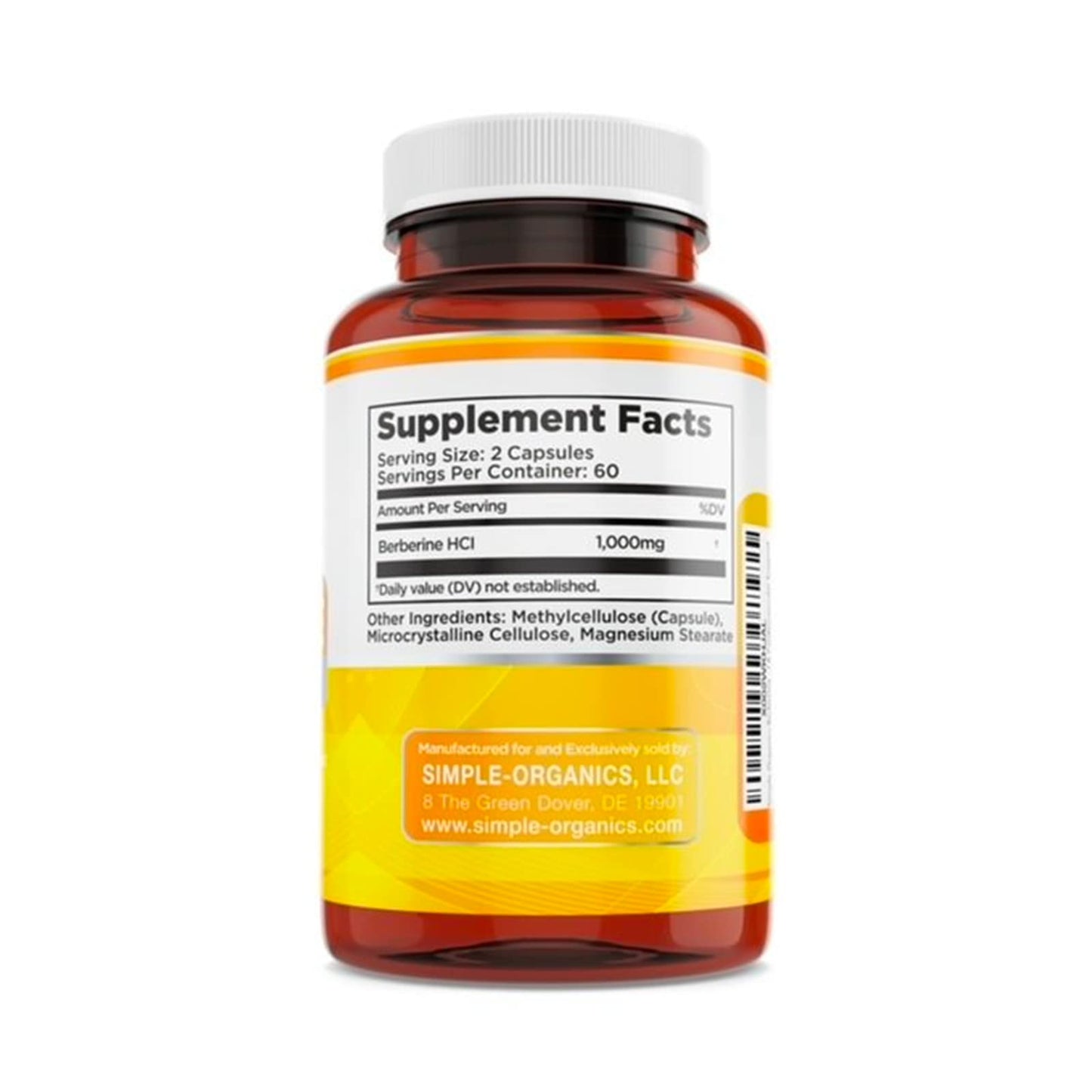 Simple-Organics Berberine 500mg (1000mg Per Serving) for Supports Healthy Immune Simple-OrganicsUS supplements