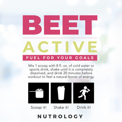 Nutrology Beet Active, Natural Pre-Workout Powder, Supports Energy, Endurance & Nitric NutrologyUS supplements