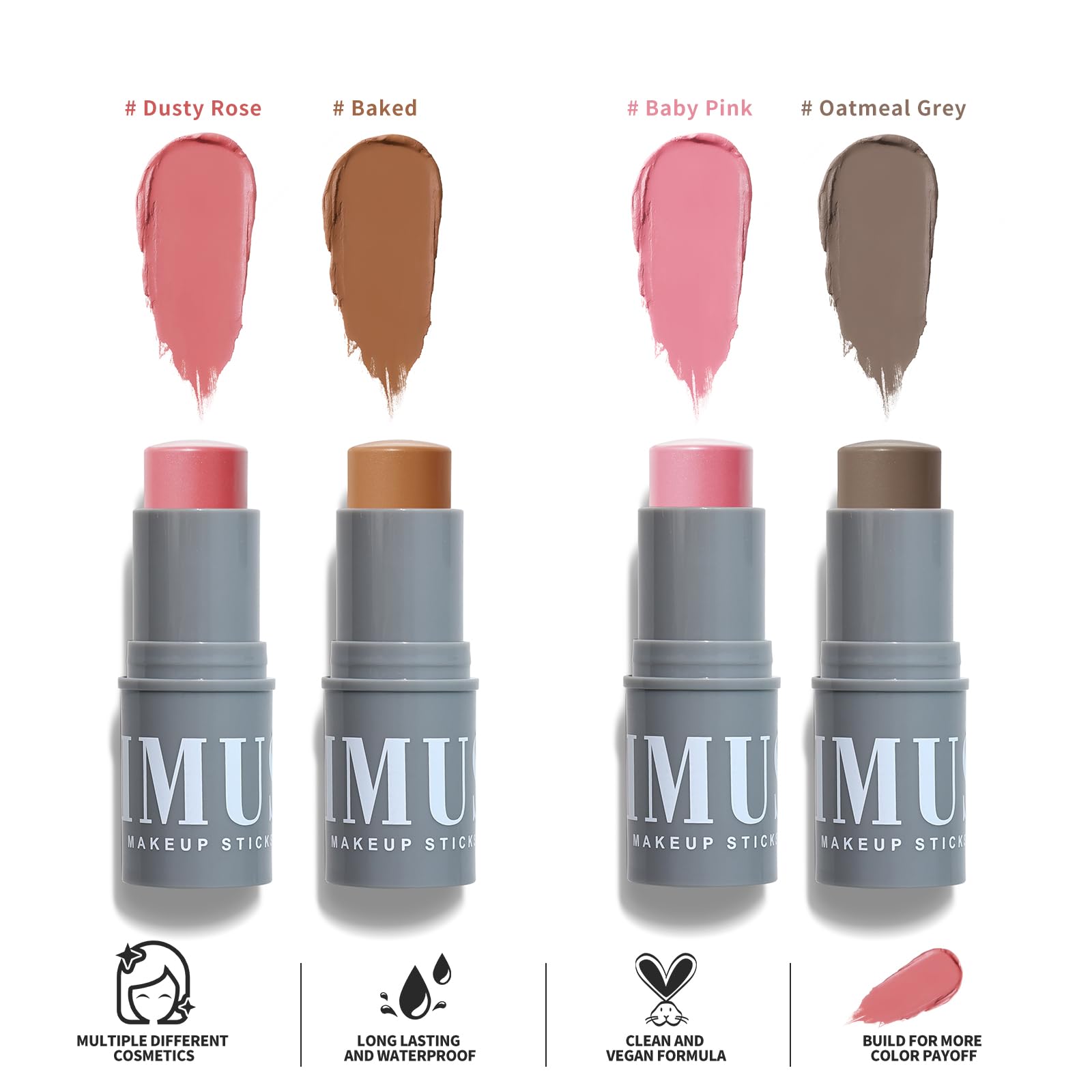 KIMUSE Cream Contour Stick Duo, Cream Blush Stick, Bronzer Shaping Stick, Creamy, Highly Pigmented, Long Lasting, Vegan Face Make Up Sticks KIMUSEAu supplements
