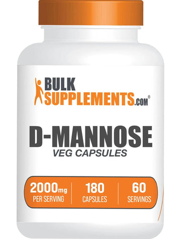 BulkSupplements.com D-Mannose Capsules - D-Mannose Supplement, for Urinary Tract Support - Vegan & Gluten Free, 3 Capsules per Serving (2000mg), 180 Count (Pack of 1) BulkSupplementsAu supplements