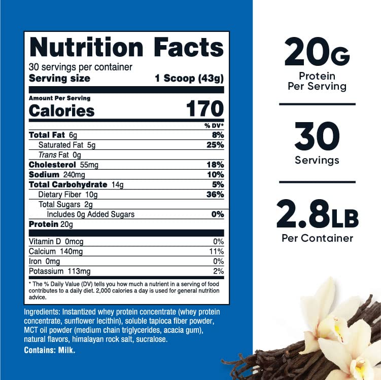 Nutricost Meal Replacement Shake Powder (Vanilla), 30 Servings - Protein, Non-GMO NutricostAu supplements