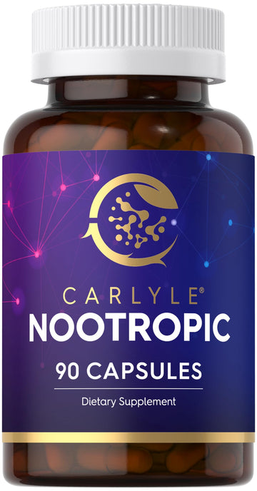 Carlyle Brain Nootropic Supplement | 90 Capsules | with Caffeine, B12, and Guarana Extract | Non-GMO & Gluten Free CarlyleAu supplements