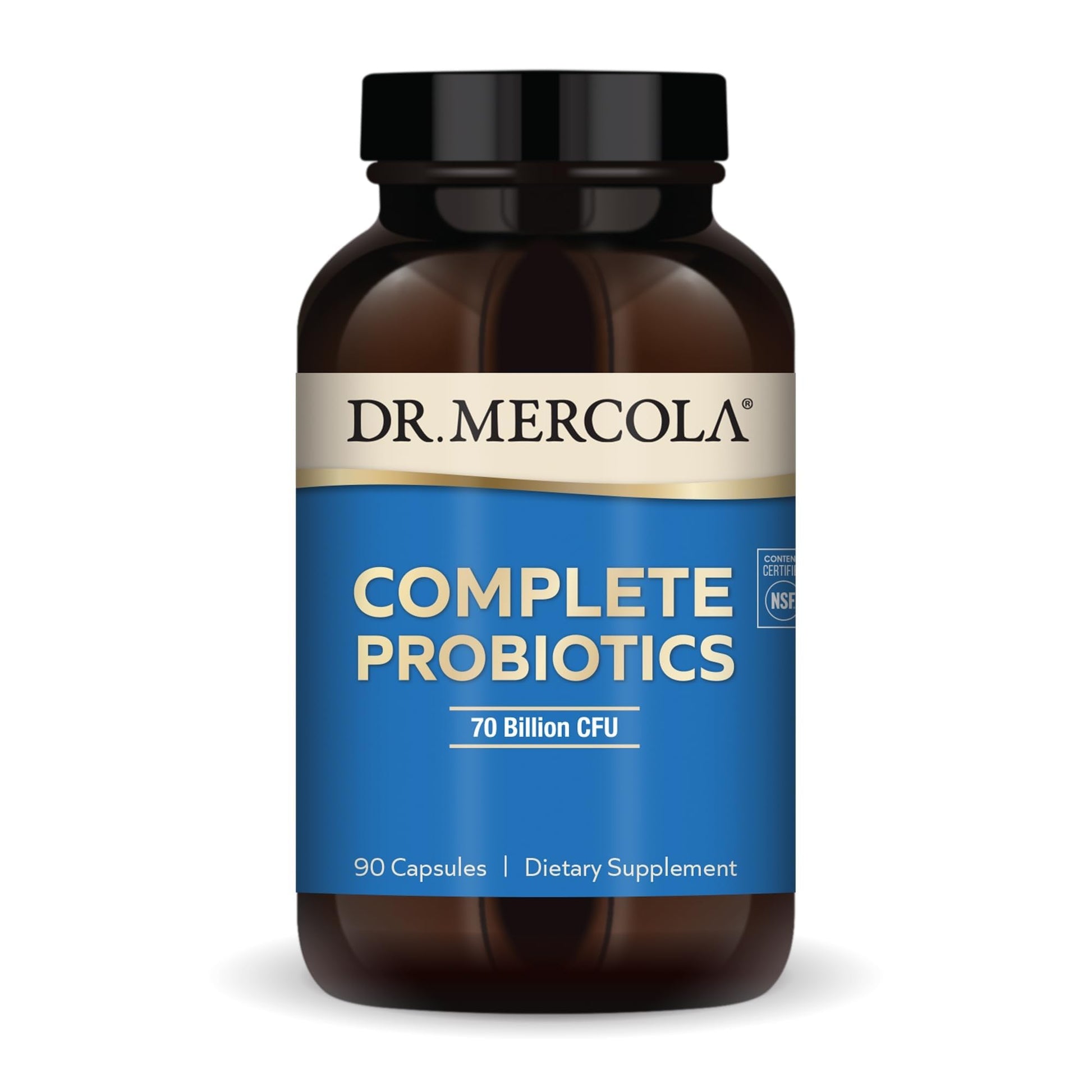Dr. Mercola Complete Probiotics - 70 Billion CFU - Supports Immune, Digestive & Gut Health - Features 10 Strains - Shelf Stable - GMO-Free, Gluten-Free & Soy-Free - 90 Capsules (90 Servings) Dr. MercolaAu supplements