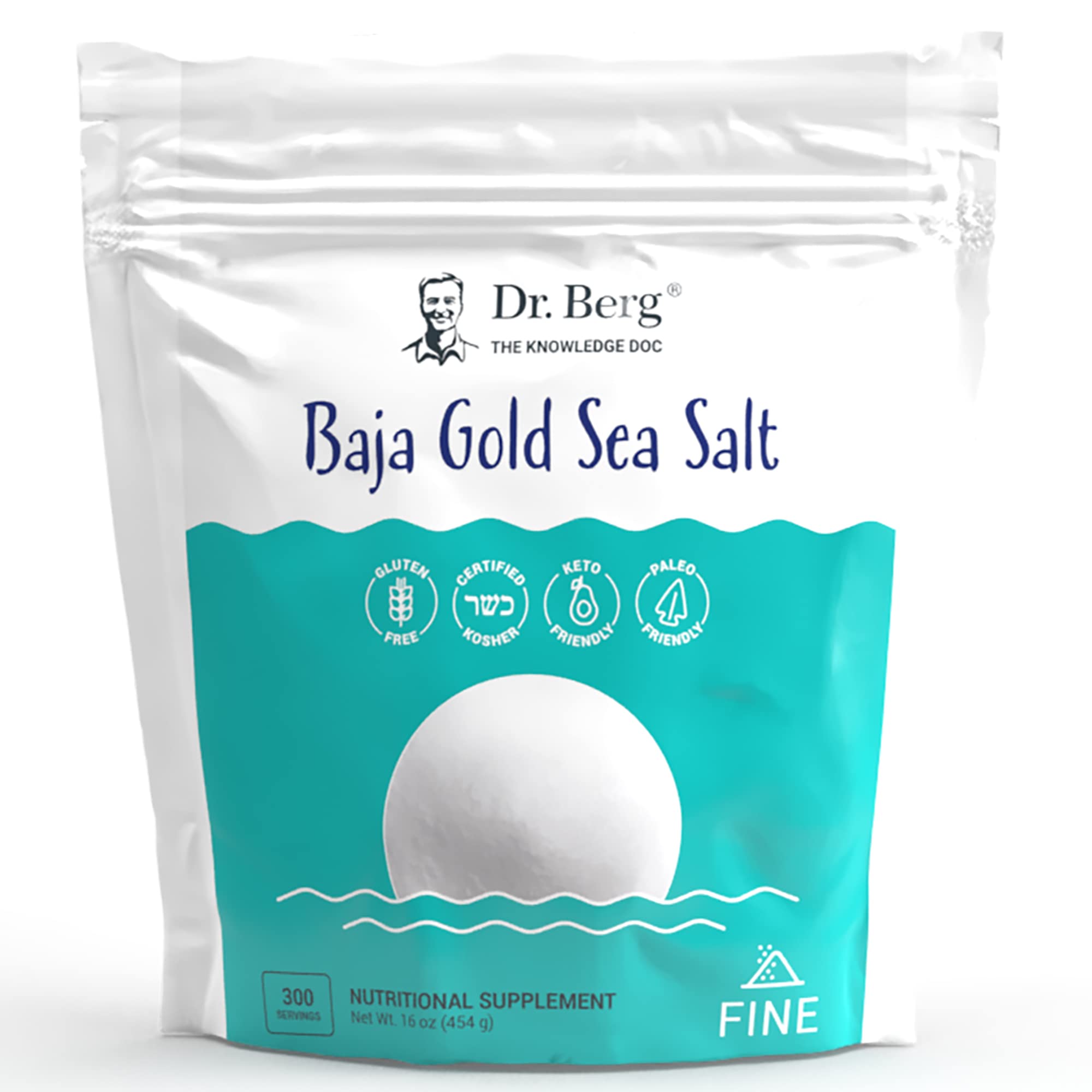 Dr. Berg's Baja Gold Sea Salt Organic - Natures Fine Sea Salt Support For Hydration Dr. Berg NutritionalsUS supplements