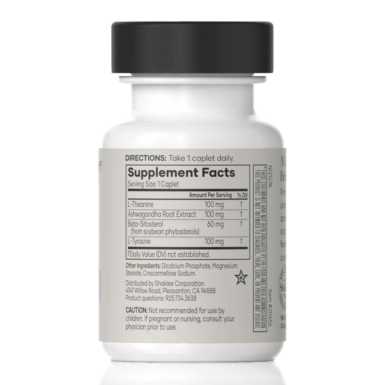 Shaklee - Stress Relief Complex - Calming Blend of L-theanine, Ashwagandha, Beta-sitosterol, and L-tyrosine - Promotes Relaxation without Drowsiness - 1 Caplet Daily - Adults Supplement - 30 Caplets ShakleeAu supplements