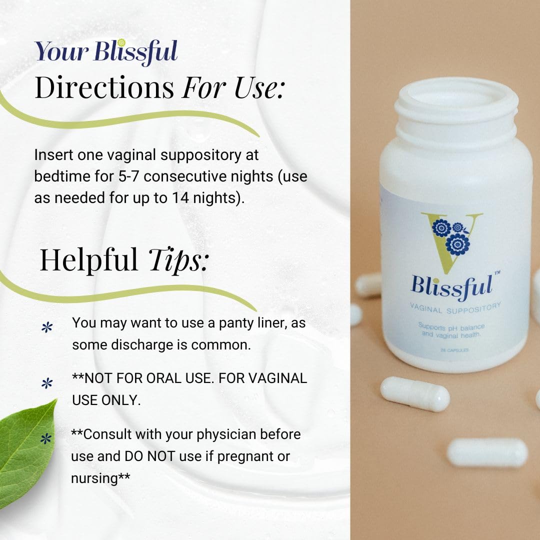 V Blissful - Boric Acid Suppositories Helps with Yeast Infections - Effective Feminine Care with Boric Acid, Perfect V BlissfulAu supplements