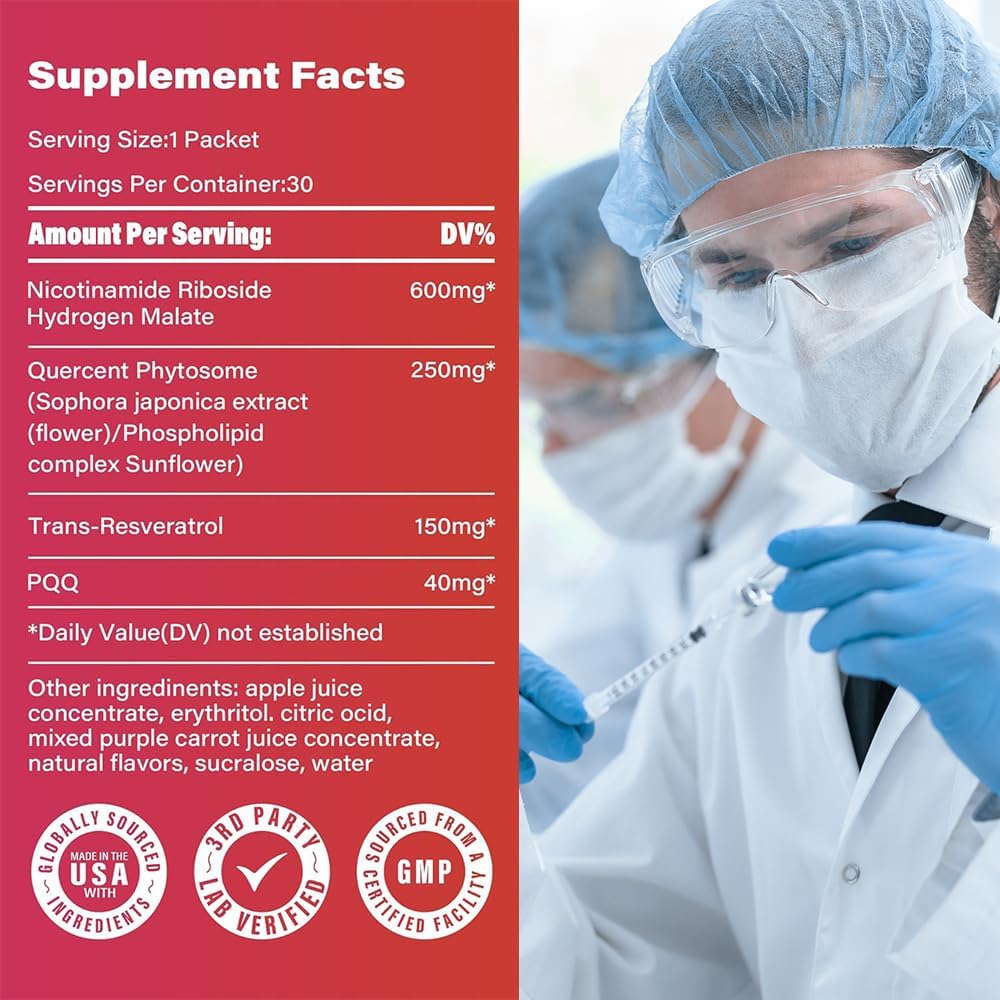 Zoone Nutra NAD Supplement 1200mg with Nicotinamide Riboside, PQQ & Resveratrol – Advanced Cellular Energy & Longevity Support – Anti-Aging Formula for Mental Clarity – 30 Packets Zoone NutraAu supplements