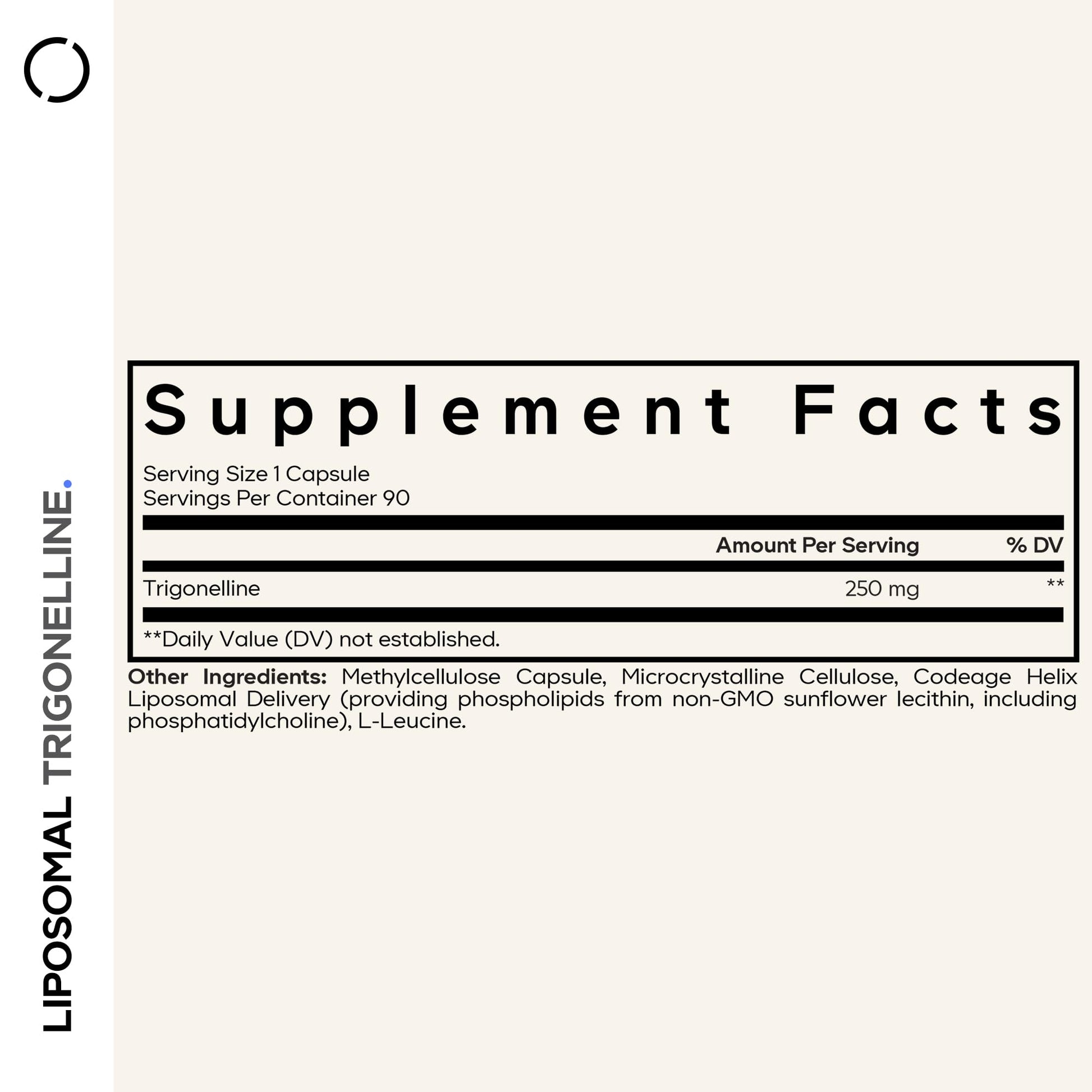Codeage Liposomal Trigonelline - 250 mg Per Capsule - 3-Month Supply - Plant-Based Alkaloid - Liposomal Delivery for Bioavailability - Metabolic Health Support - Vegan Nootropic Non-GMO - 90 Capsules CodeageAu supplements