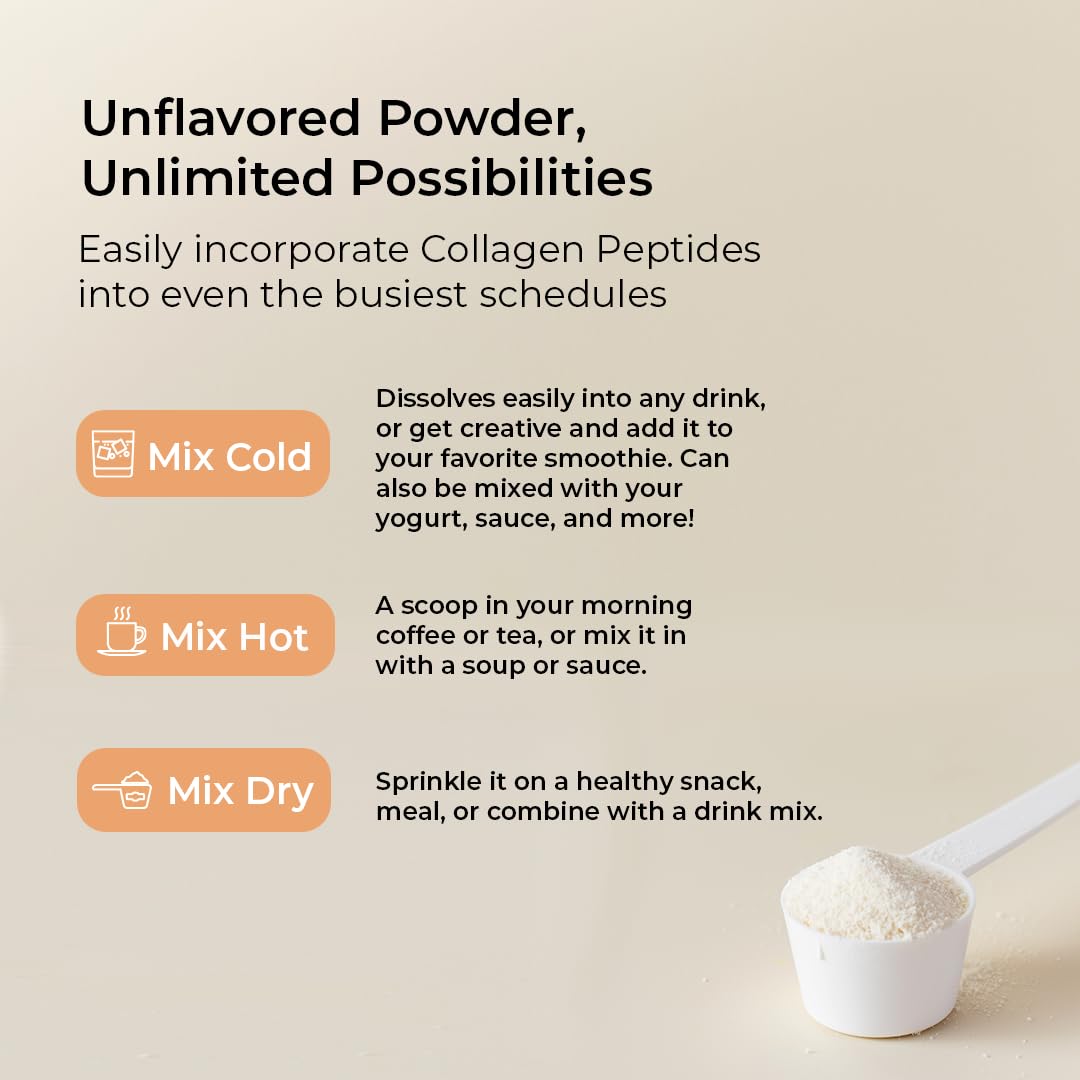 VitaMedica Collagen Peptides Powder for Women & Men - Healthy Hair, Skin, Nails, Bones and Joints - Hydrolyzed Types I & III, Grass-Fed, Pasture-Raised Protein, Zero Sugar - 30 Servings VitaMedicaAu supplements