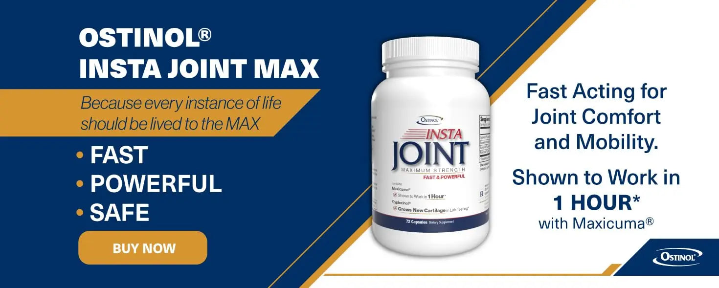 Ostinol Insta Joint Maximum Strength – Advanced Joint Support Capsules with Cyplexinol®, Maxicuma®, ApresFlex® & Boswellia – Supports Cartilage, Flexibility & Mobility – 72 Capsules ZYCALnz supplements