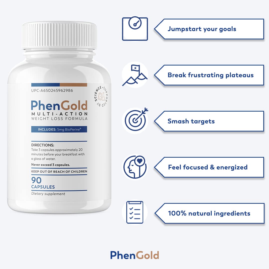 PhenGold Pills, Original Multi-Action Weight Management Formula with Green Tea PhenGoldUS supplements